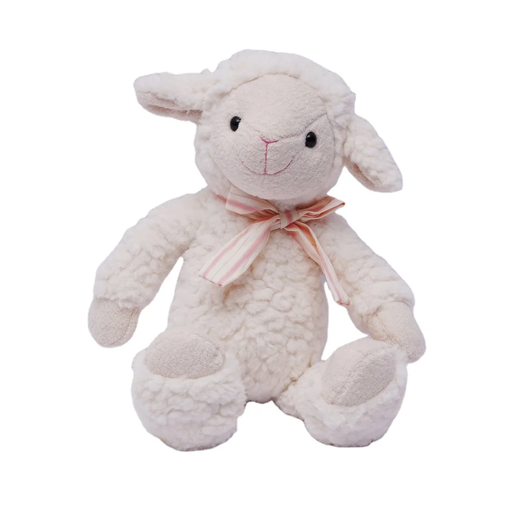 Nouveau type de peluche en peluche mouton noeud papillon mignon