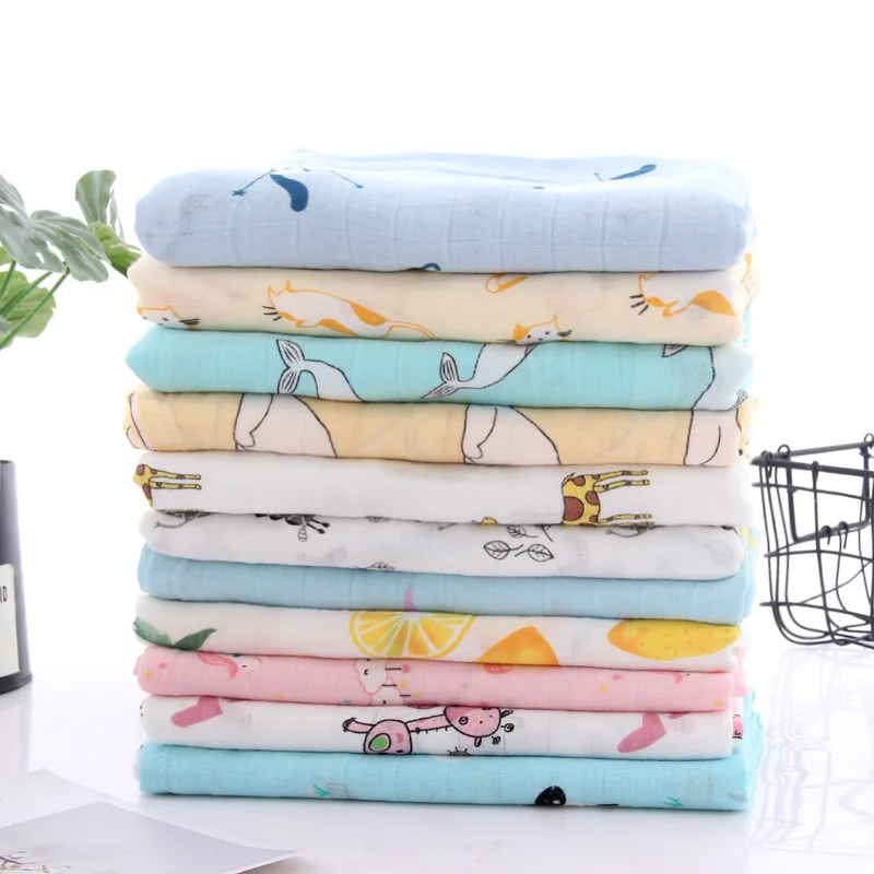 Muslin Baby Swaddle Cloth Cheap 2 Layers Baby Muslin Swaddle Blankets