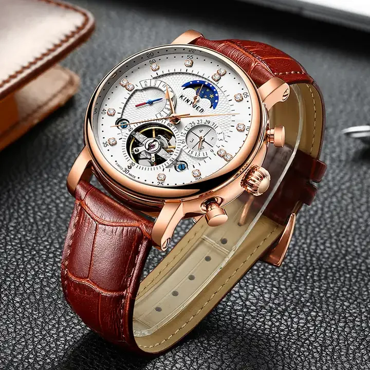 KINYUED J025 Luxury Watch - Mechanical Moon Phase Calendar