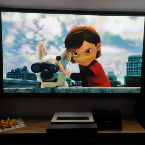 Best Sales Low Cost  Fixed Frame Movie Projections Screen for 4K UST Projector VAVA 120 Inch Ust Alr Screen