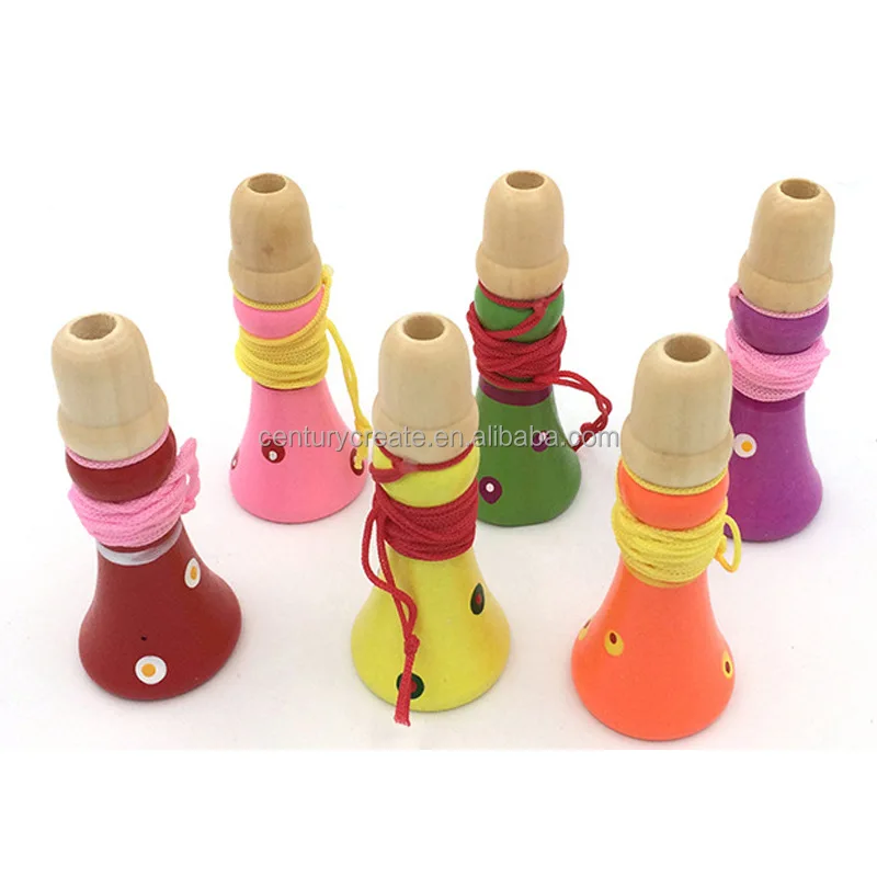 Cheer Instruments Colorful Wooden Mini Musical Instrument Toys Kids Flute Cheerleading ...
