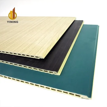 YINING Hollow Flat Seamless Splicing Interior Decorative 40/60cm Pvc Wall Panel WPC Wall Panel For Modern Luxury Home Decoration
