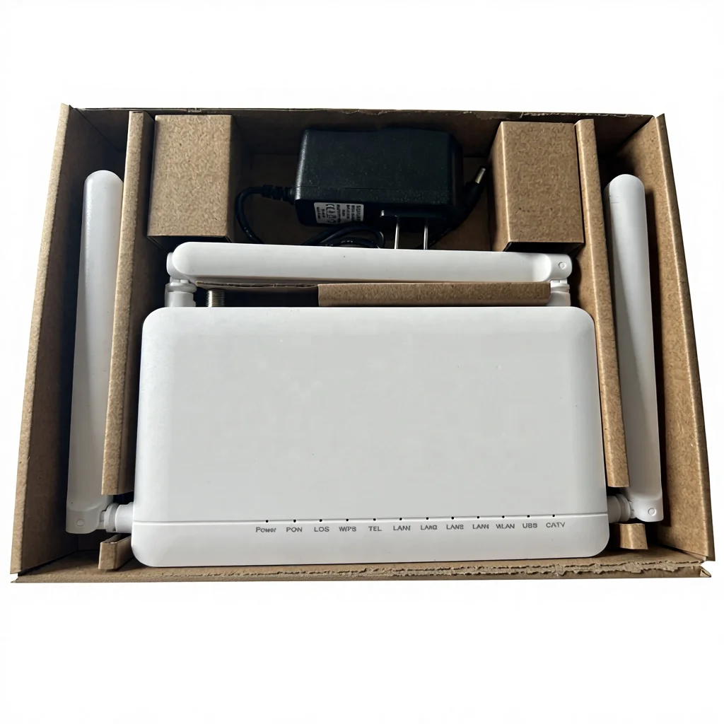ZTE ZXHN F668 4GE GPON ONU with WiFi, POTS & CATV - Ideal for FTTH