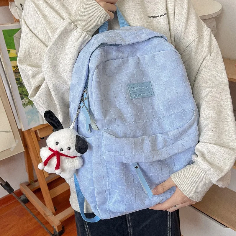 Nylon Waterproof The Spot Leisure College Students School Bag Fashion