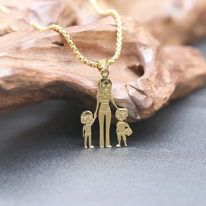 Gold Necklace Dad Necklace From Son Mother Father And Son Necklace
