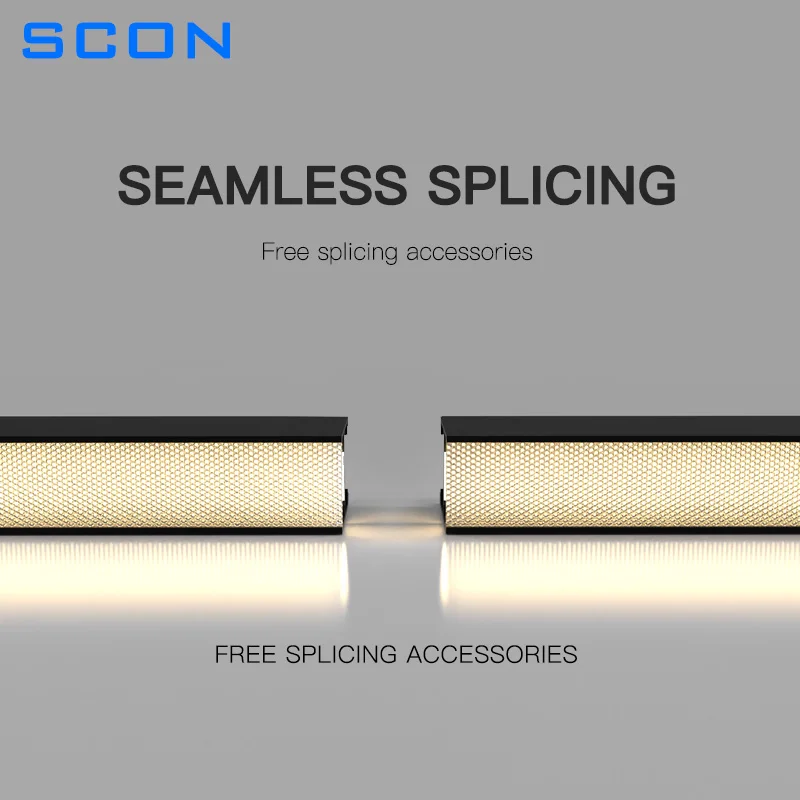 SCON Rectangular Pendant Line Light 45W Big Power Indoor Commercial Office Hanging Pendant Lamp