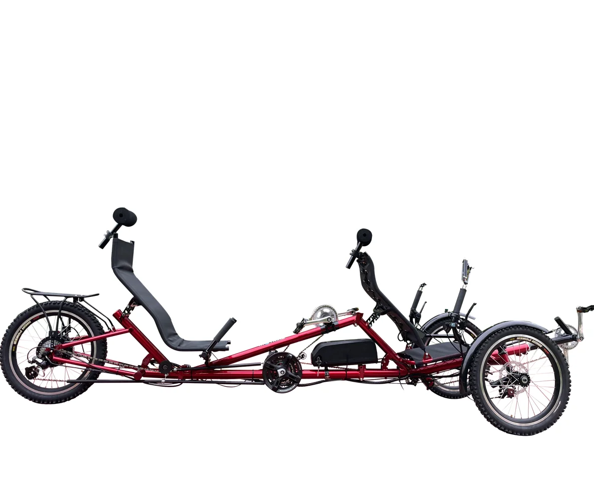 Recumbent Tandem Bike Tandem Electric Tricycle Door To Door