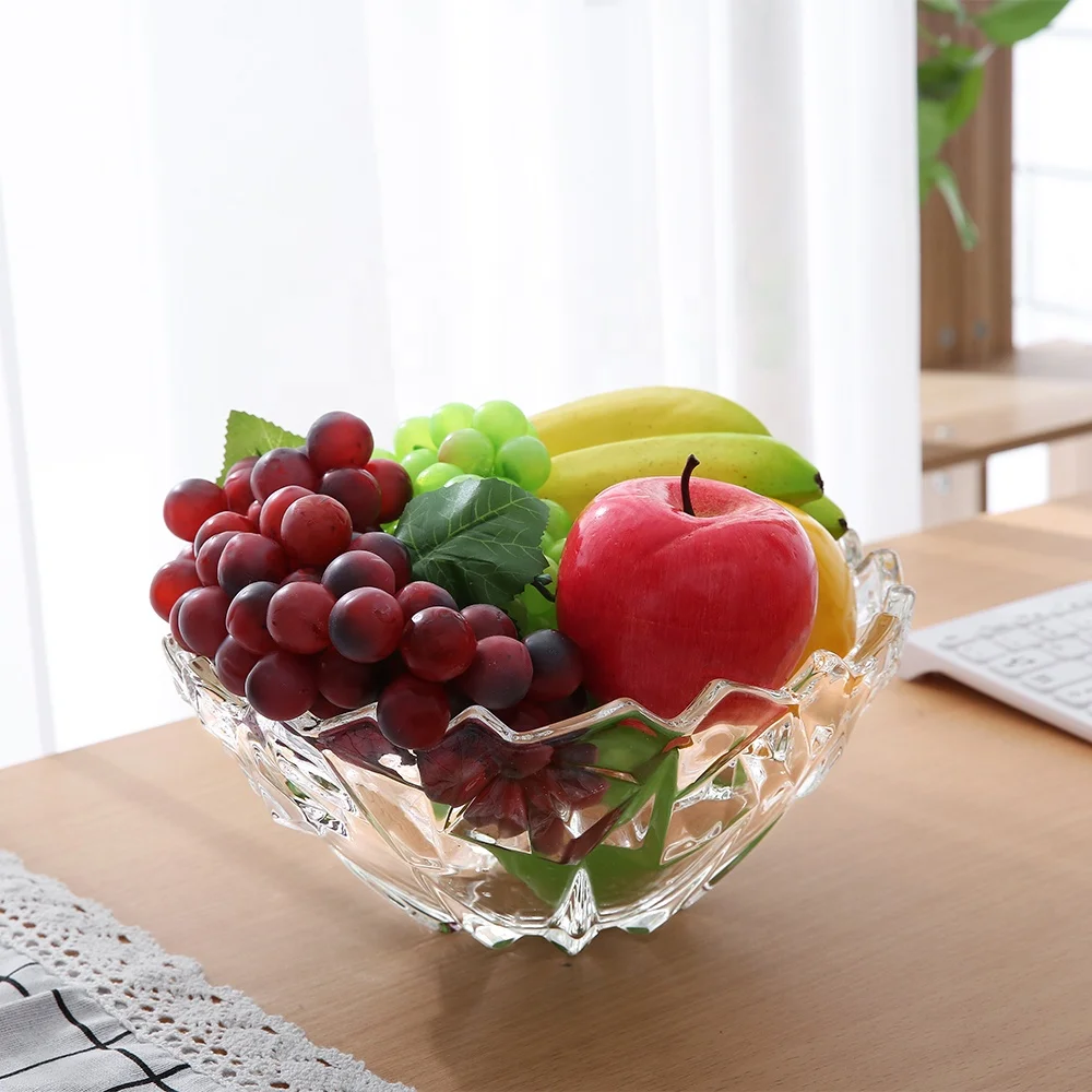 Wholesale High Quality Fruit Plate Cheap Price Soda Lime Glass Fruit Bowls Dishes for Storage