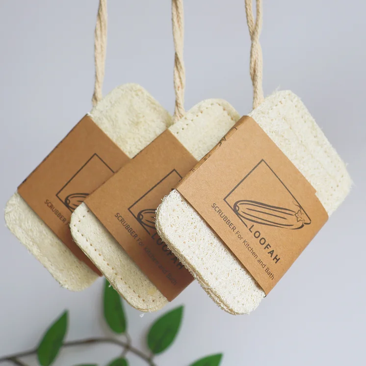 Custom Loofah Pad Natural Ecofriendly Bamboo Organic Loofa Brushes