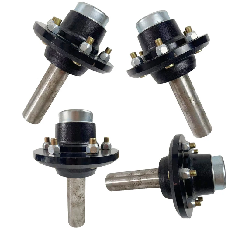 1000 Kg Trailer Stub Axle Without Brake With Hub Spindle Bearings