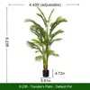 Green 6.23FT Artificial Areca Palm with Black Pot
