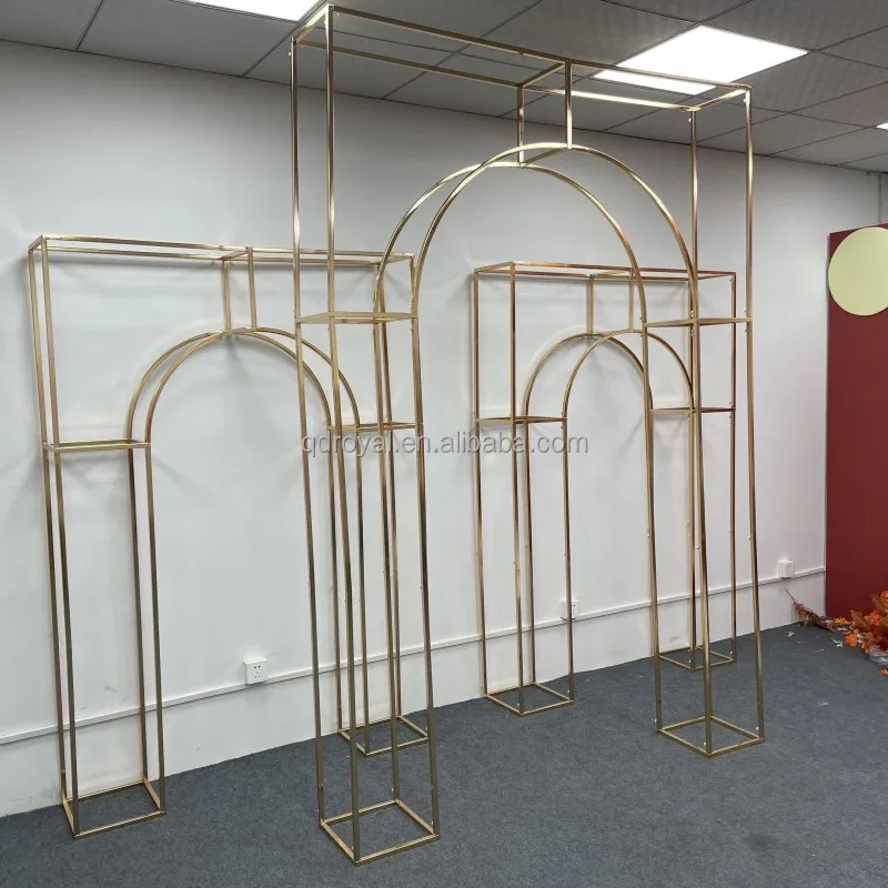 Wedding Arch With PVC and Metal Artificial Flower Entrance Arch for Wedding Decoration