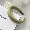 colorful Mustard green silk hair band