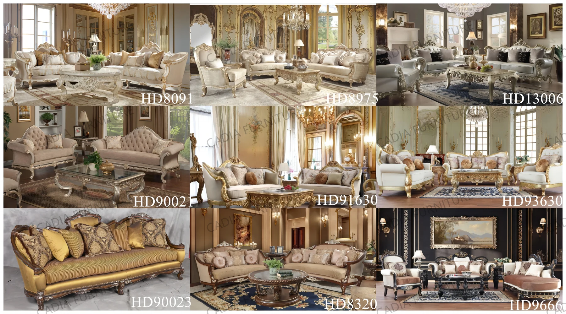 European Style Luxury Sofa Sets for Living Room Furniture Antique ...