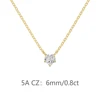 Gold 6mm-DY191709-S-G-WH
