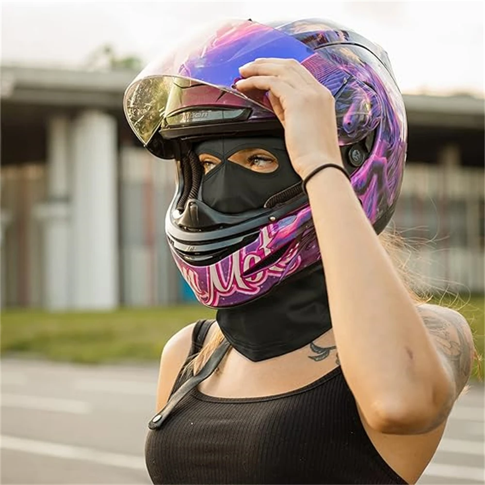 GSHLLO 2 Pcs 3 Hole Full Cover Mask Open Eyes Mouth Mask Black Cosplay Costume Hood Motorcycle Bike Face Mask Breathable Halloween Party Mask Headgear For Adult 5 thumbnail image