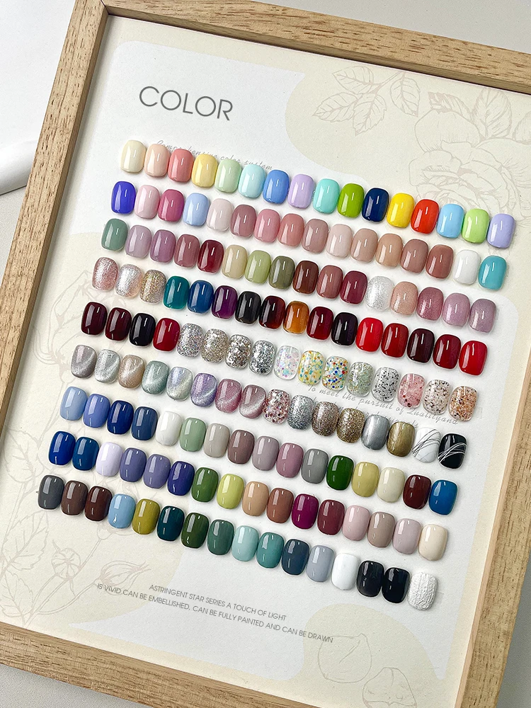 MODING 144-Color 2025 New Nail Gel Art Kit Multicolored Eco-Friendly UV Gel Non-Toxic Vegetable Glue New Model for Nail Salons