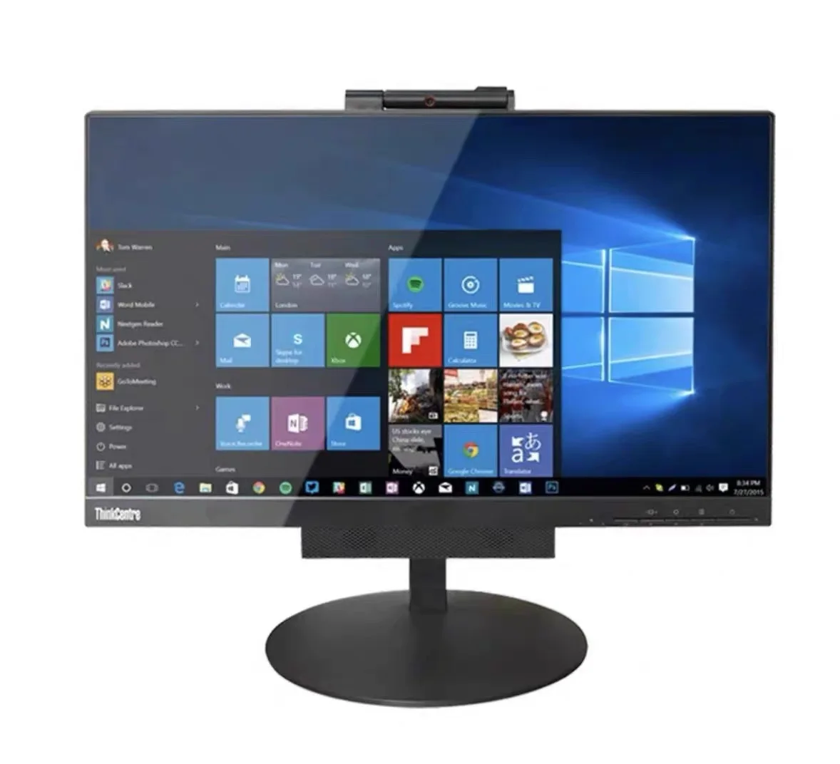 Original Refurbished AIO ThinkCentre TIO24Gen3 All in One Tiny Integrated Camera Speaker M720q French Spanish Keyboard Lenovos