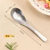 Pure titanium earl spoon small-crystalline silver