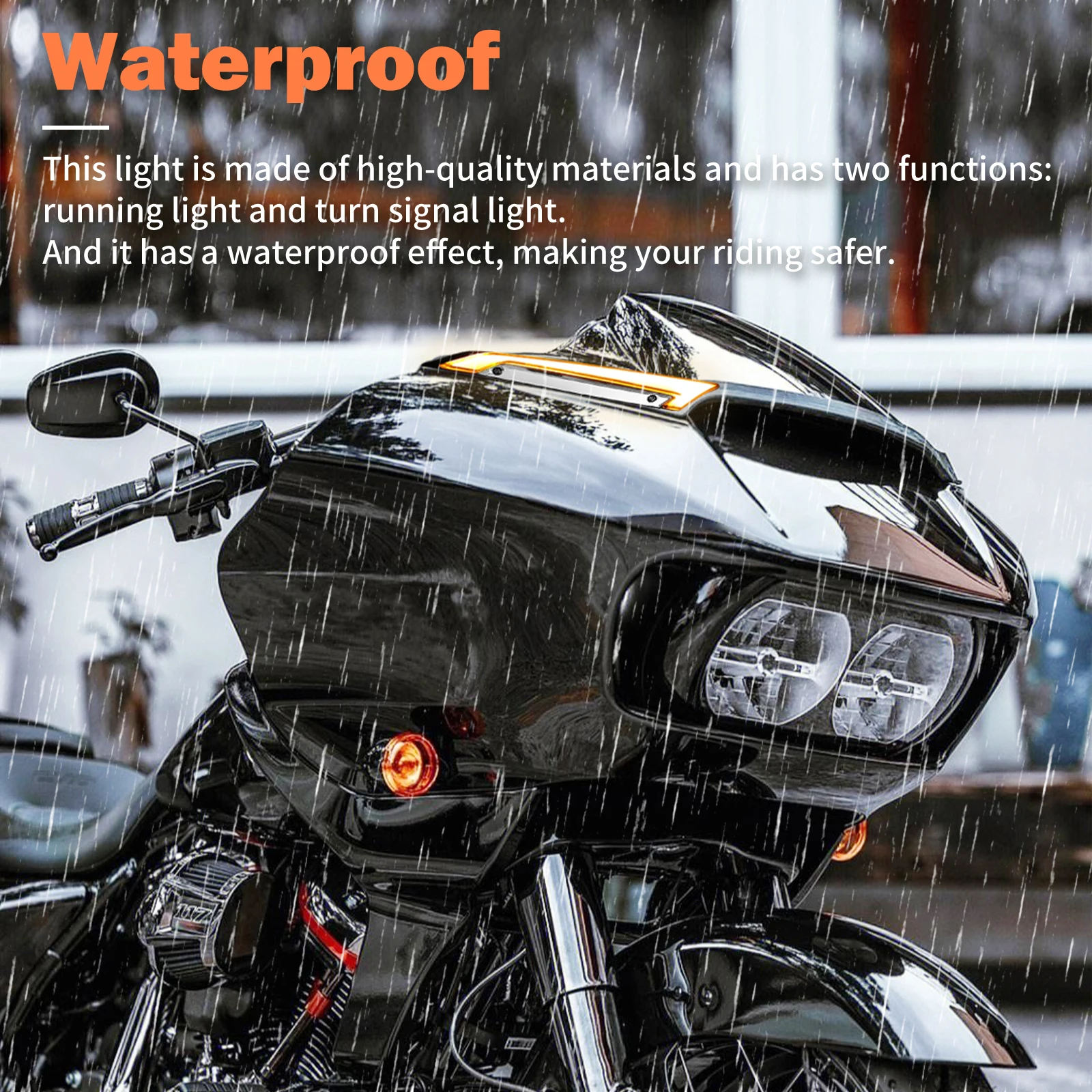 Motorcycle Fairing Windshield Trim Led Lights For Harley Touring Road Glide Fltrx Windscreen