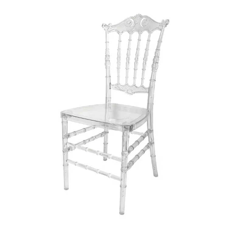 Modern Stackable Transparent Acrylic Restaurant Chairs for Outdoor Event Great Price Resin Wedding Chiavari Chair With High Back