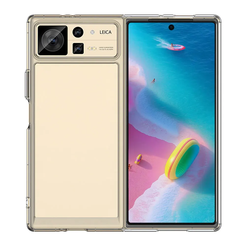 Factory Ultra Thin Luxury Tpu Mobile Phone Case Clear Acrylic Foldable Cover for Xiaomi MIX Fold2