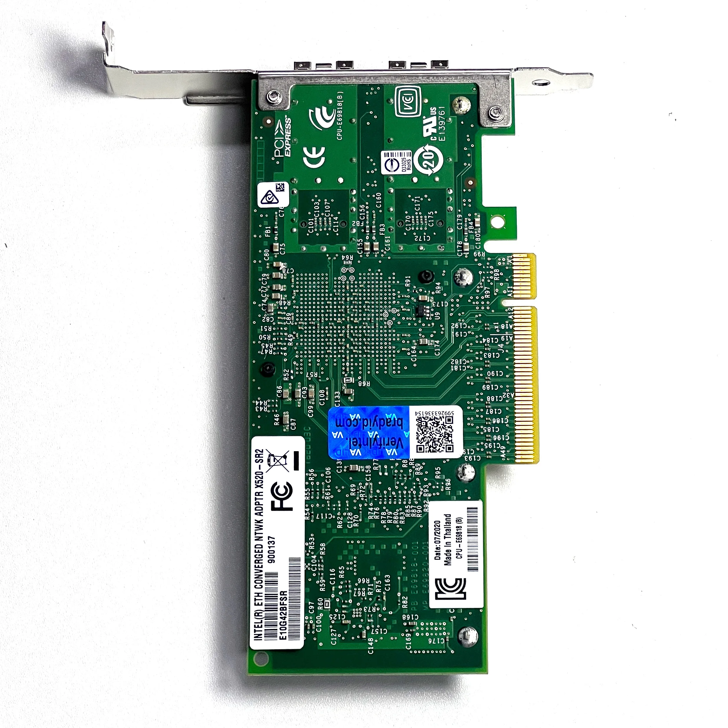 thumbnail image 2 of Intel X520-DA2 10Gbe SFP+ Dual Port Server Adapter – E10G42BTDA – PCIe X8 2 of 6