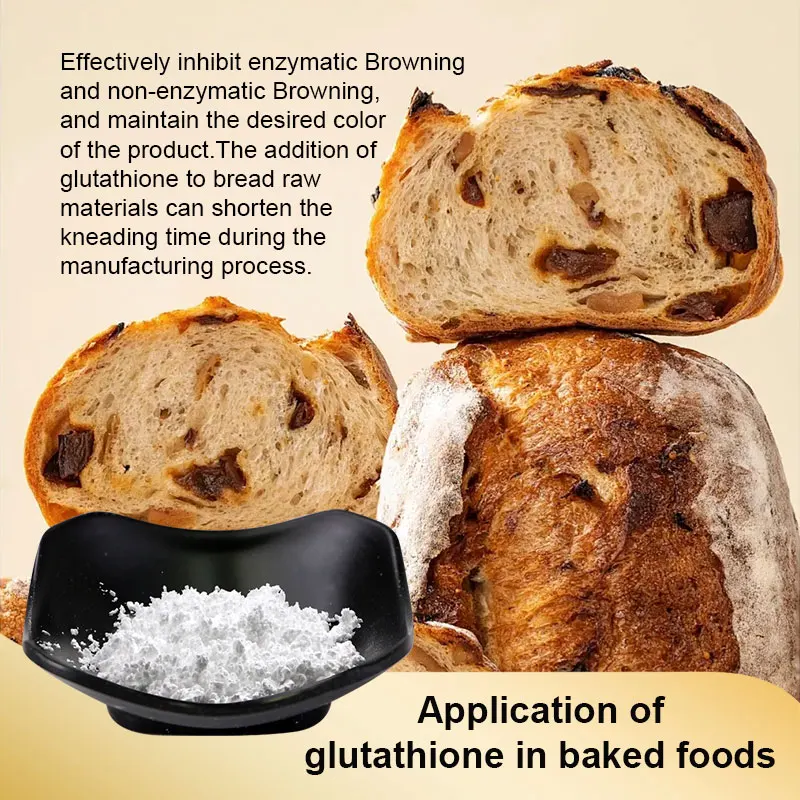 Food Grade High Purity Tripeptide Industrial Ingredient Reduced L Glutathione Powder for Food Additive Baking and Beverage