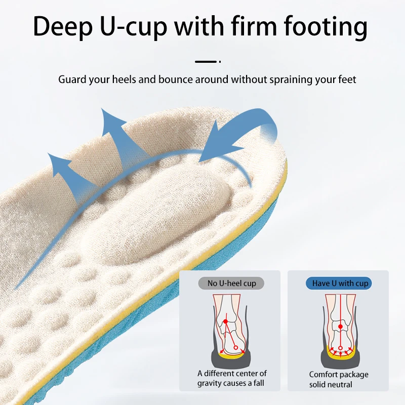 Hi Poly Kids Insoles Mesh Fabric Shock Absorbing Pads