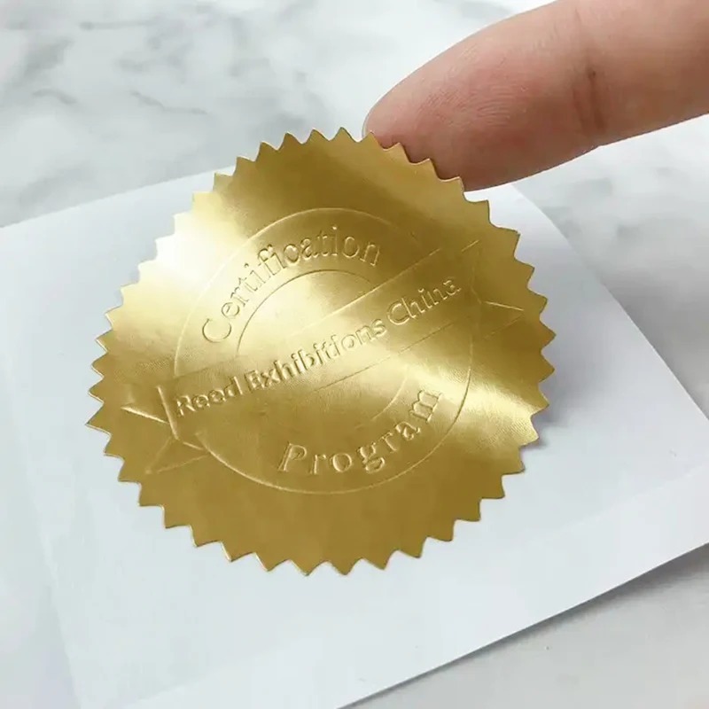 Alibaba.com: Custom Gold Metallic Certificate Sealing Labels, 3D Metal ...
