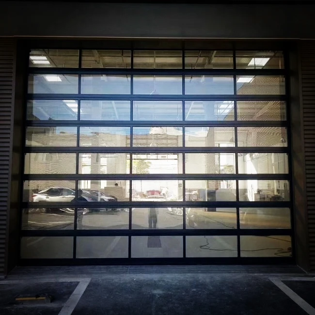 Smart Automatic Horizontal Sectoral Garage Door Design Glass Fielding Steel Jst Sectional Door Fiberglass Sliding New Waterproof