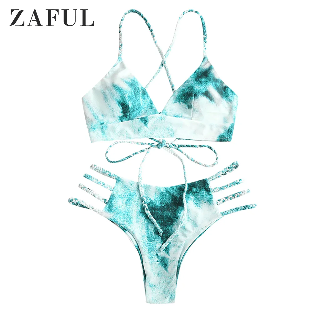 Zaful-bikini Con Tirantes Trenzados,Traje De Baño Con Cordones,Tanga,2021 -  Buy Thong Bikini Swimwear,Bikini 2021 Swimwear,Swimwear Beachwear Bikini  Product on Alibaba.com