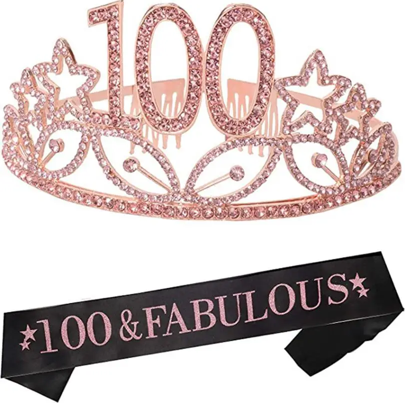 105. Geburtstag Set Für Frauen – Mit Schärpe & Tiara, Perfekt Für Die Geburtstagsfeier
