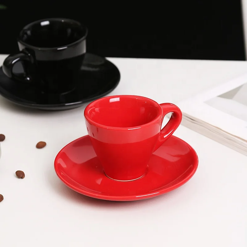 Manufacturers 75ml Reusable Porcelain Ceramic Cappuccino Espresso Latte Mug Handmade Small Modern Cafe Coffee Tea Cups