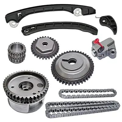 9 Pieces Timing Chain Kit Guide Rail Tensioner Sprockets Engine ...