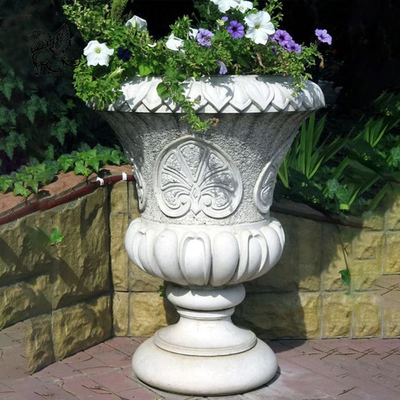 Fioriera Zen Grande Statua di Buddha Fioriera Decorazione Giardino Vaso di Fiori Effetto Pietra