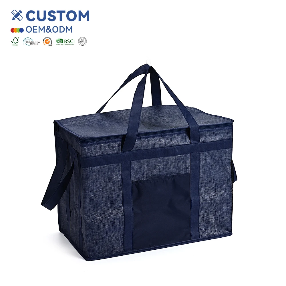 Hot Selling Reusable Large Capacity Custom Insulated Cooler Bag pp Non Woven Cooler Bag