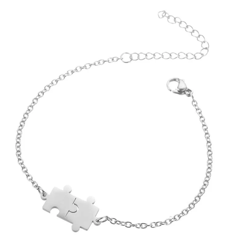 Jss014 Trade Assurance Trendy Stainless Steel Cute Puzzle Pieces Pendant Simple Couple Jigsaw Puzzle Bracelet Buy Stainless Steel Bracelet Puzzle Pieces Bracelet Couple Bracelet Product On Alibaba Com