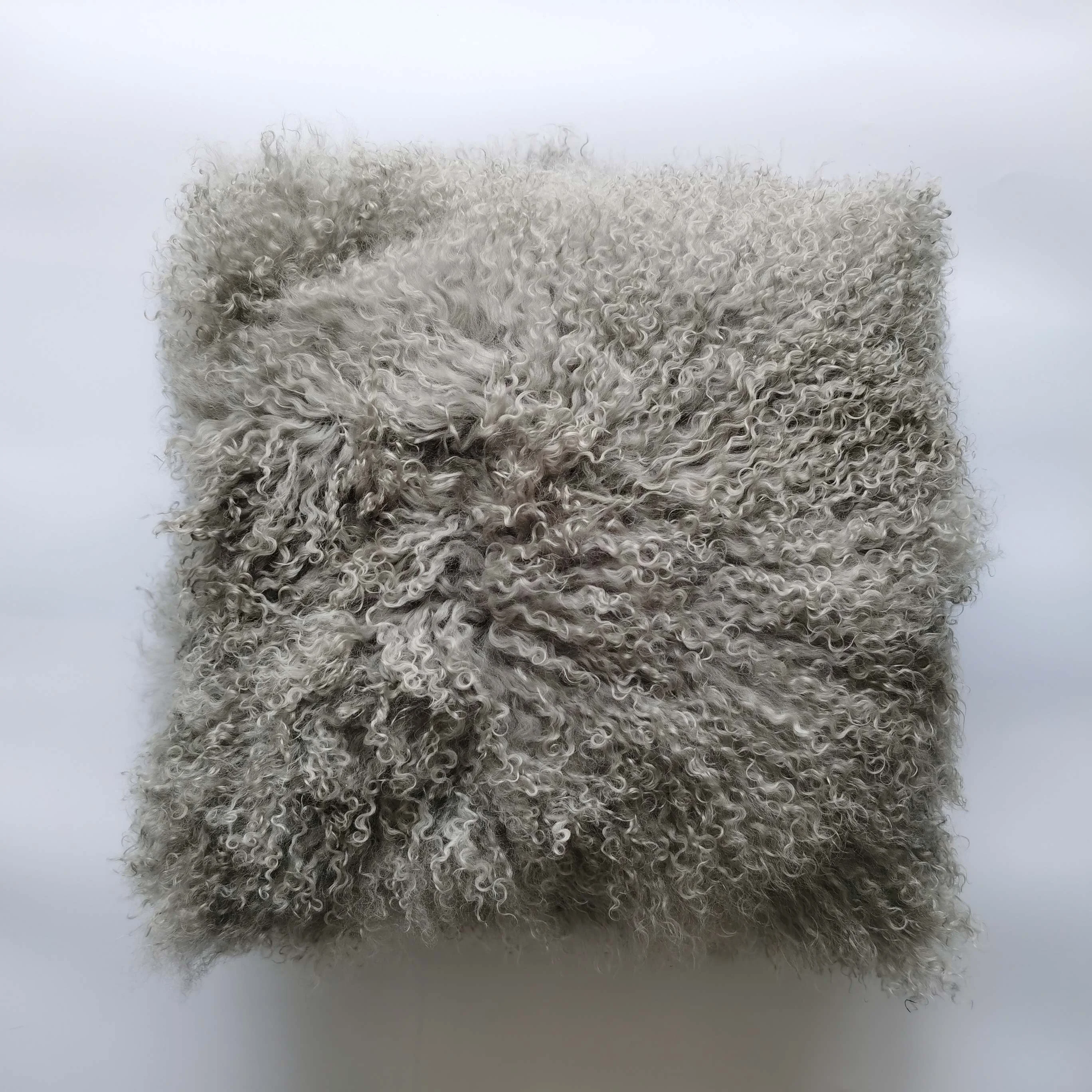 Роскошная прочная наволочка из натурального вьющегося меха, наволочка из натуральной монгольской овечьей шерсти, подушка из тибетской овчины