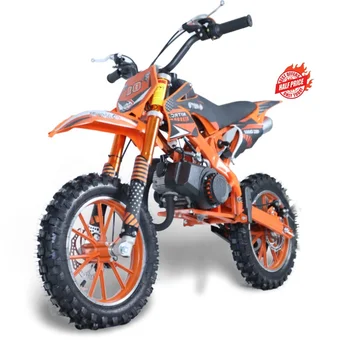 Factory Direct KTM mini kids dirt bike 49cc off-road motorcycles 49cc 2 stroke mini dirt bikes for kids with dual exhaust pipe