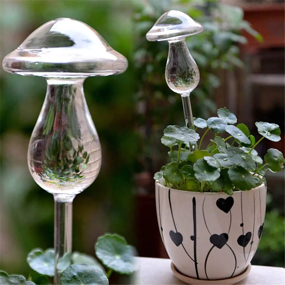 Wholesale Mouth Blown Glass Mushroom Watering Globes for Garden Plants with  Automatic Function Eco-friendly