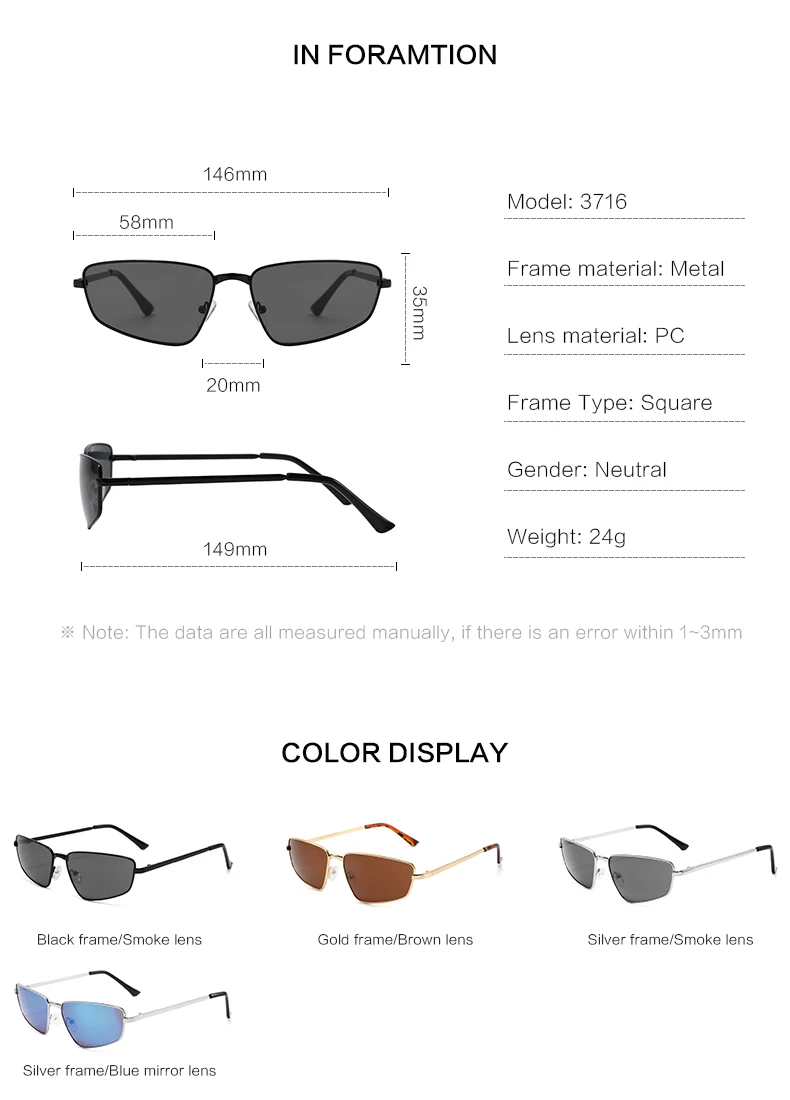 2023 Newest Fashion Classic Metal Retro Sunglasses Women Men Shade