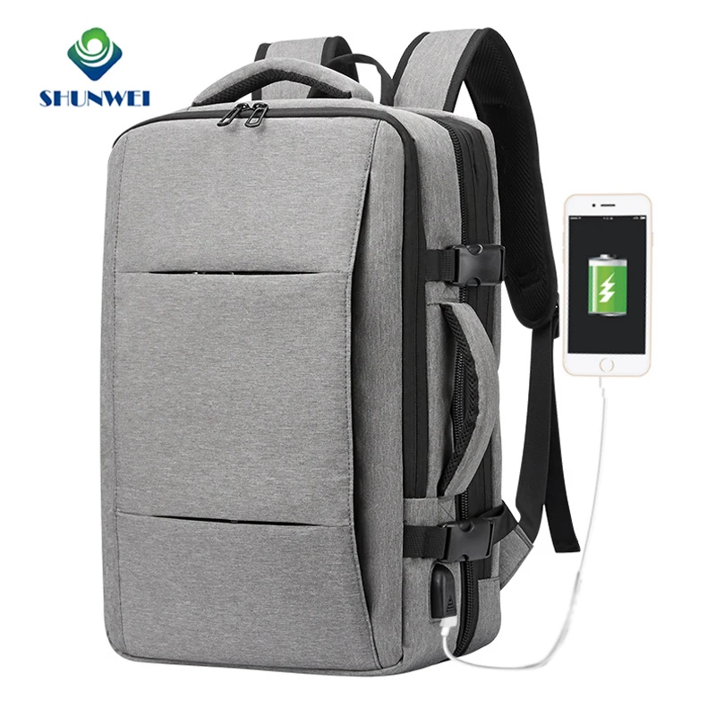 Mochila Para Hombre Con Puerto De Carga Usb Para Ordenador Portátil,Morral  Para Viaje De Negocios Ampliable,Resistente Al Agua,Listo Para Enviar - Buy  Negocios Mochila,Mochila De Viaje,Mochila Con Compartimento Para El  Portátil Product