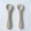 Beige Silicone spoon fork