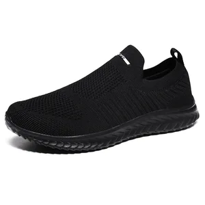 Men's Athletic Sneakers Summer Large Size Mesh Surface Breathable Slip-On Light Foot Casual Style Fashionable Toe PU MD Insole