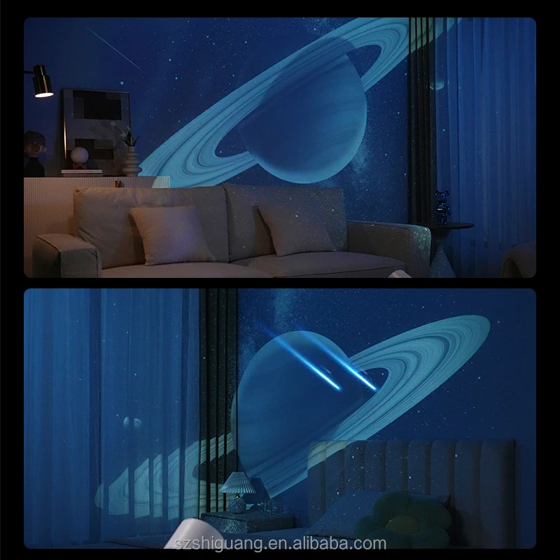 Modern White LED Star and Meteor Galaxy Projector Northern Lights for Bedroom for Creating a Cosmopolitan Night Sky Ambience