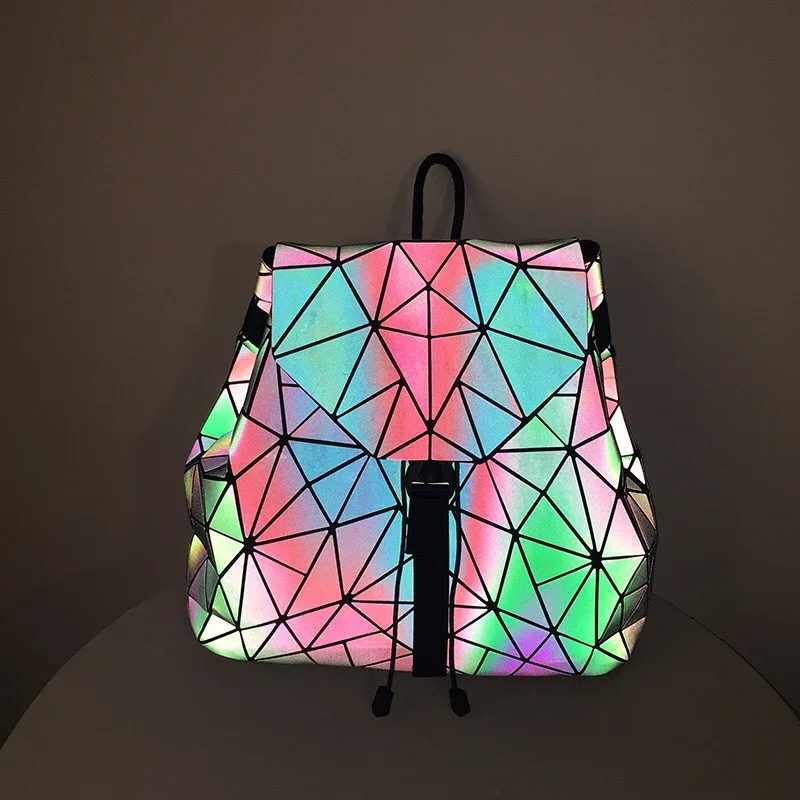 Holographic Backpack Reflective Triangle Backpack Lumikay