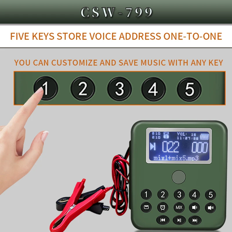 2023 High Quality Waterproof Multi Sound Bird Device with Different Sounds MP3 Bird Caller for Hunting