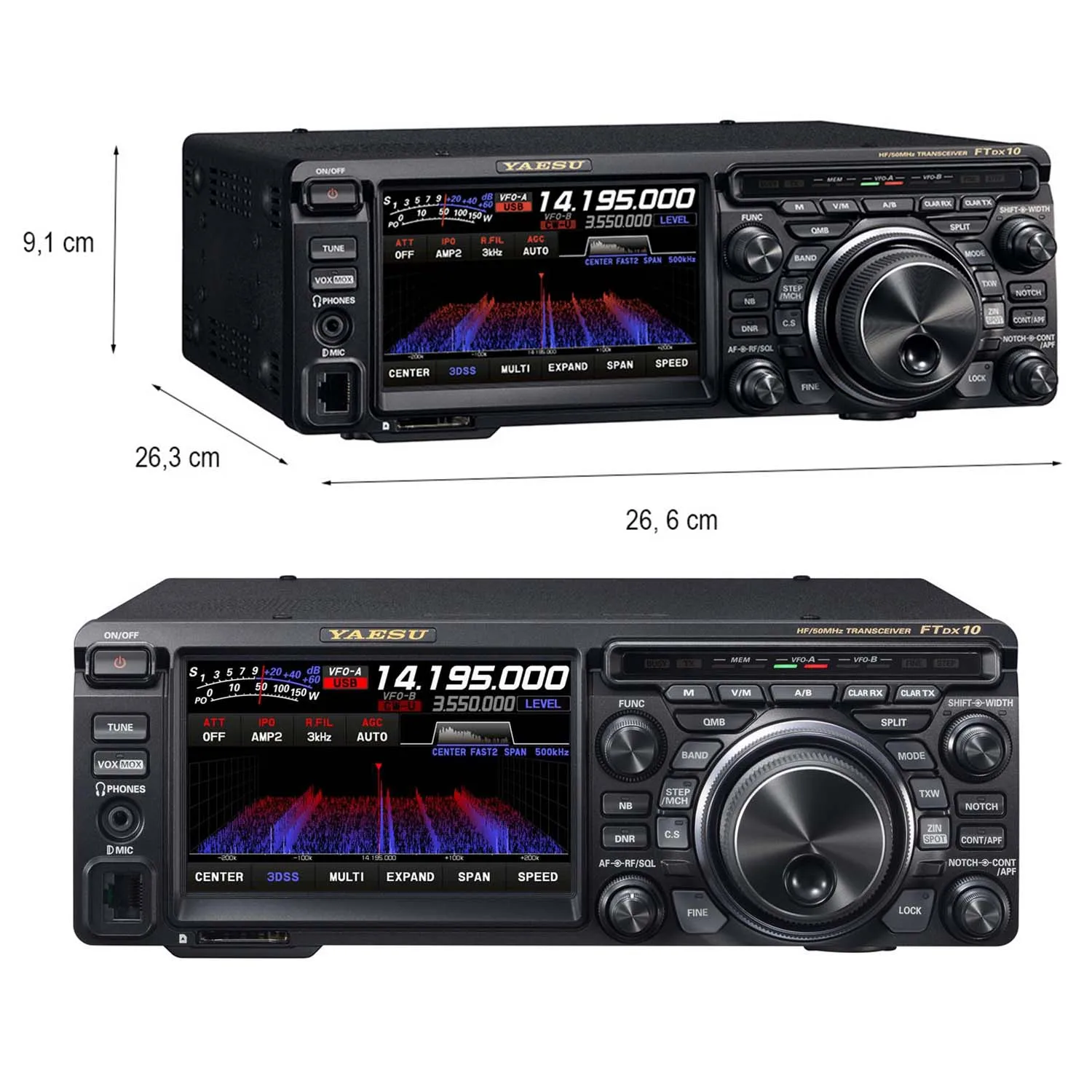 Yaesu FTDX10 - 100W SDR Transceiver for HF Radio Communications