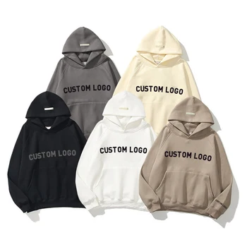 heavyweight pullover 100% cotton hoodie men custom embroidery logo french terry Bulk Blank oversized men's hoodies & sweatshirts